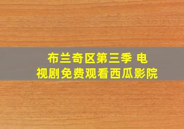 布兰奇区第三季 电视剧免费观看西瓜影院